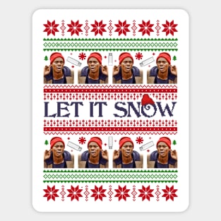 Tyrone Biggums Let It Snow Pixel Magnet